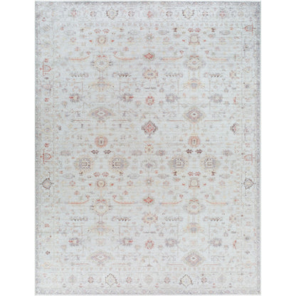 REESHA Our PNW Home x Livabliss Vintage Traditional Oriental Boho Ivory/Rust Area Rug Flat