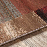 Shama Scandi Modern Dark Red Rug