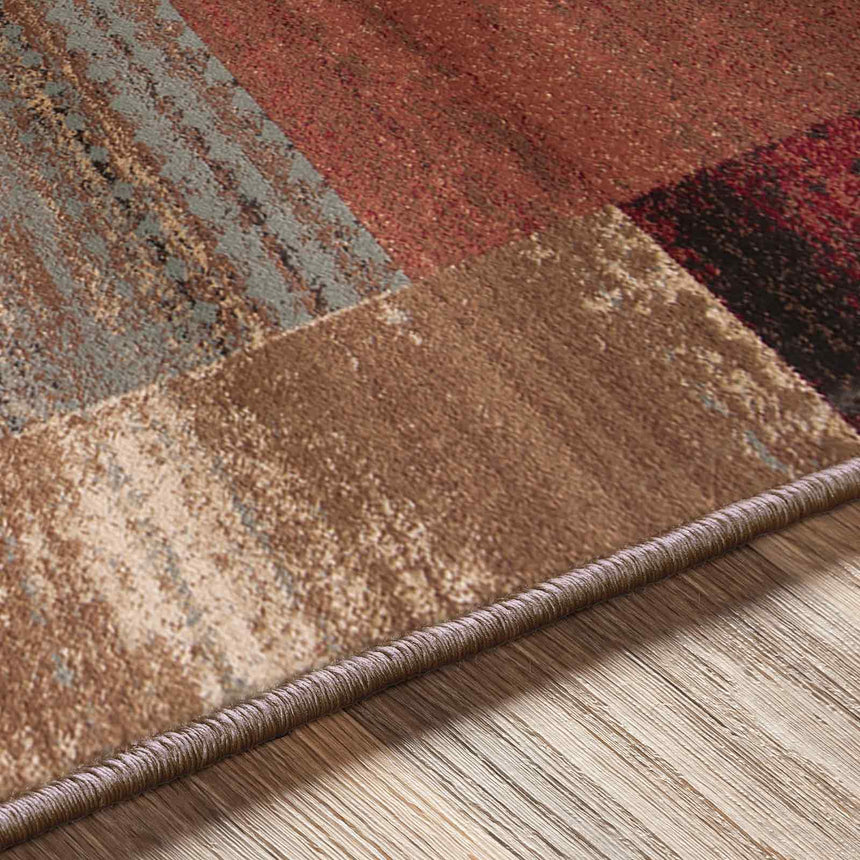 Shama Scandi Modern Dark Red Rug