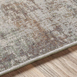 Alix Abstract Modern Marble Dark Brown Rug