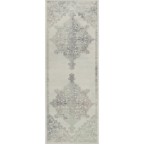 Ceren Vintage Oriental Boho Light Brown/Medium Grey Rug - Image 1