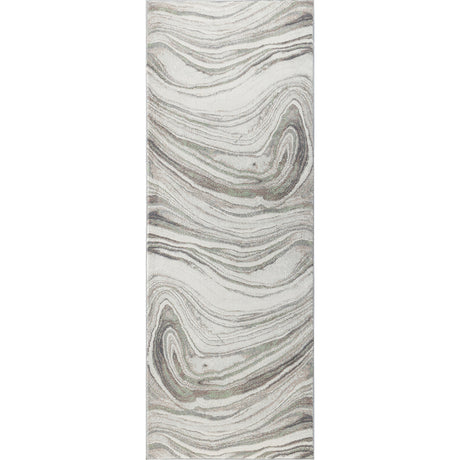 Lilac Scandi Modern Light Grey Rug - Image 1