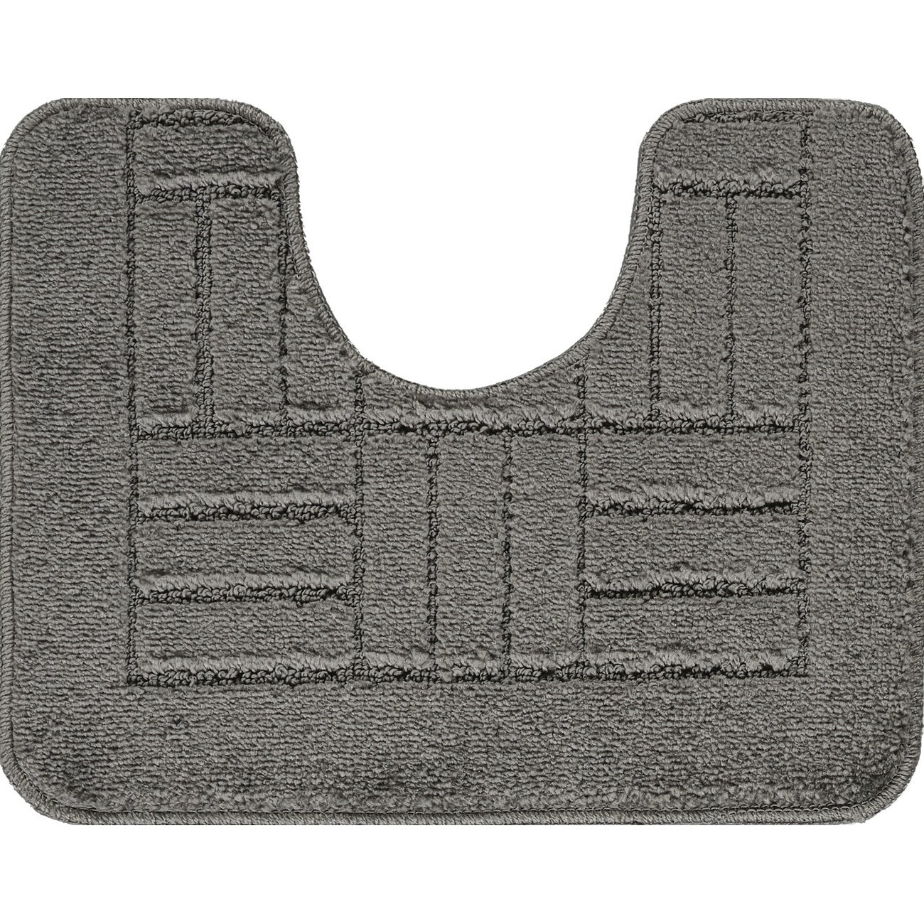 ROYAL 2 Piece Machine Washable Non-Slip Dark Grey Bathroom Rug Set Pedestal