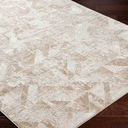 ROYALTY Scandi Modern Dark Brown/Ivory Area Rug Corner