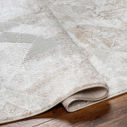 ROYALTY Scandi Modern Dark Brown/Ivory Area Rug Fold