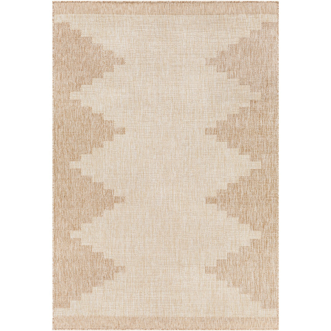RUBAL Indoor & Outdoor Global Beige Area Rug Flat
