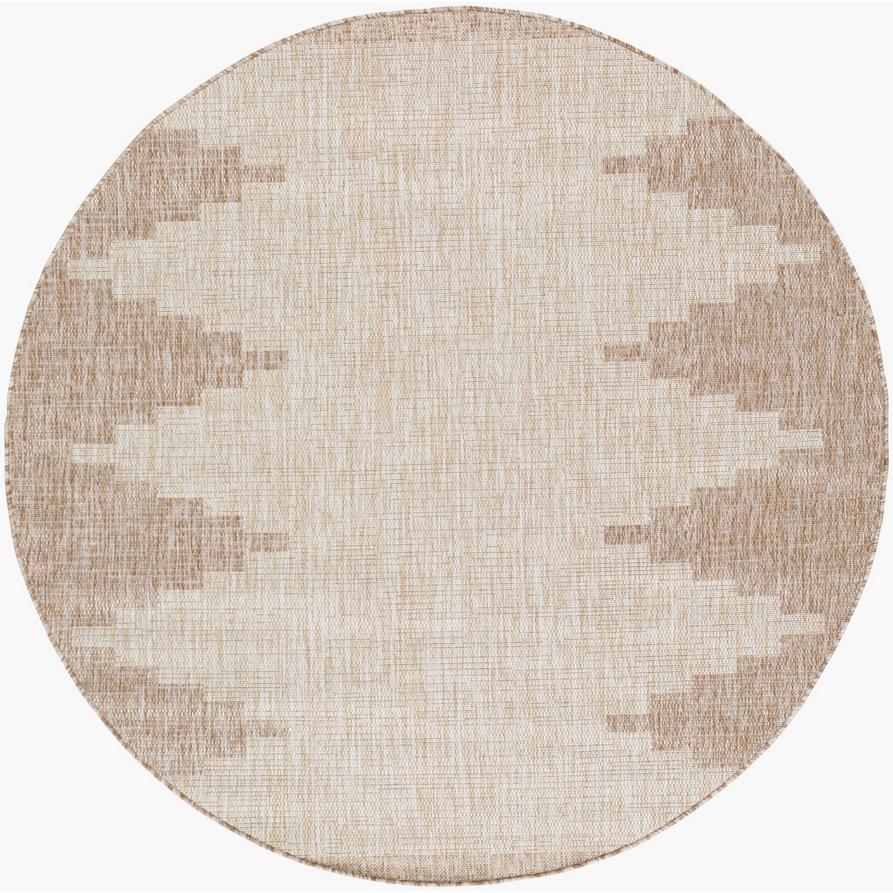 RUBAL Indoor & Outdoor Global Beige Area Rug Flat