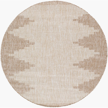 RUBAL Indoor & Outdoor Global Beige Area Rug Flat
