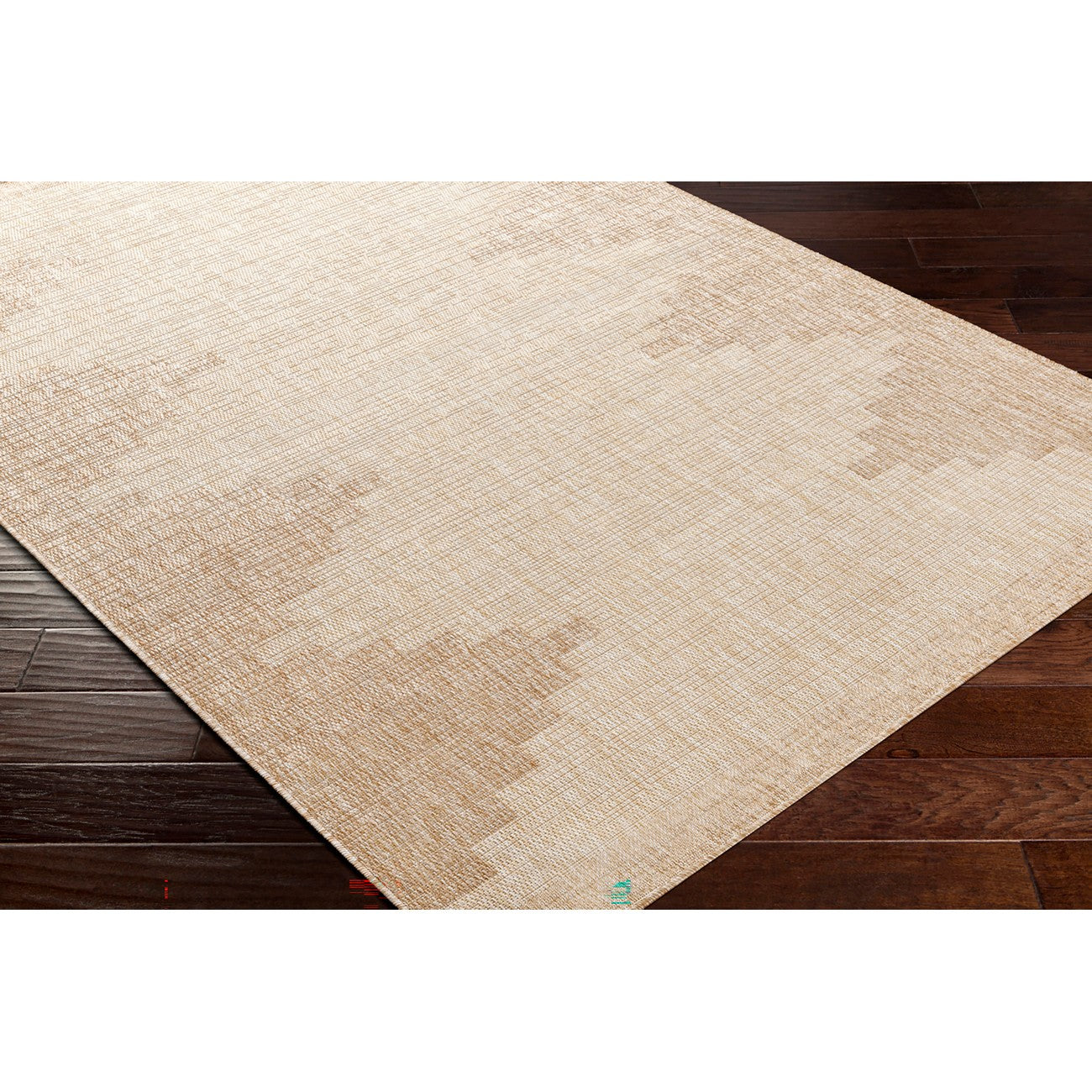 RUBAL Indoor & Outdoor Global Beige Area Rug Corner