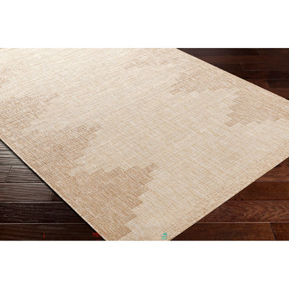 RUBAL Indoor & Outdoor Global Beige Area Rug Corner
