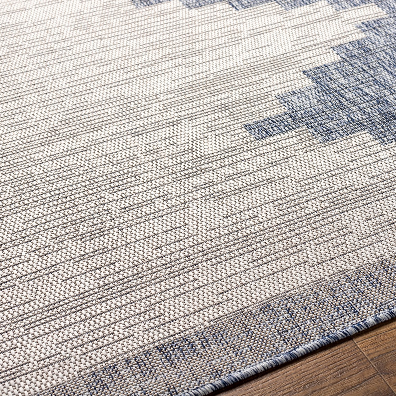 RUBAL Indoor & Outdoor Global Denim Area Rug Texture