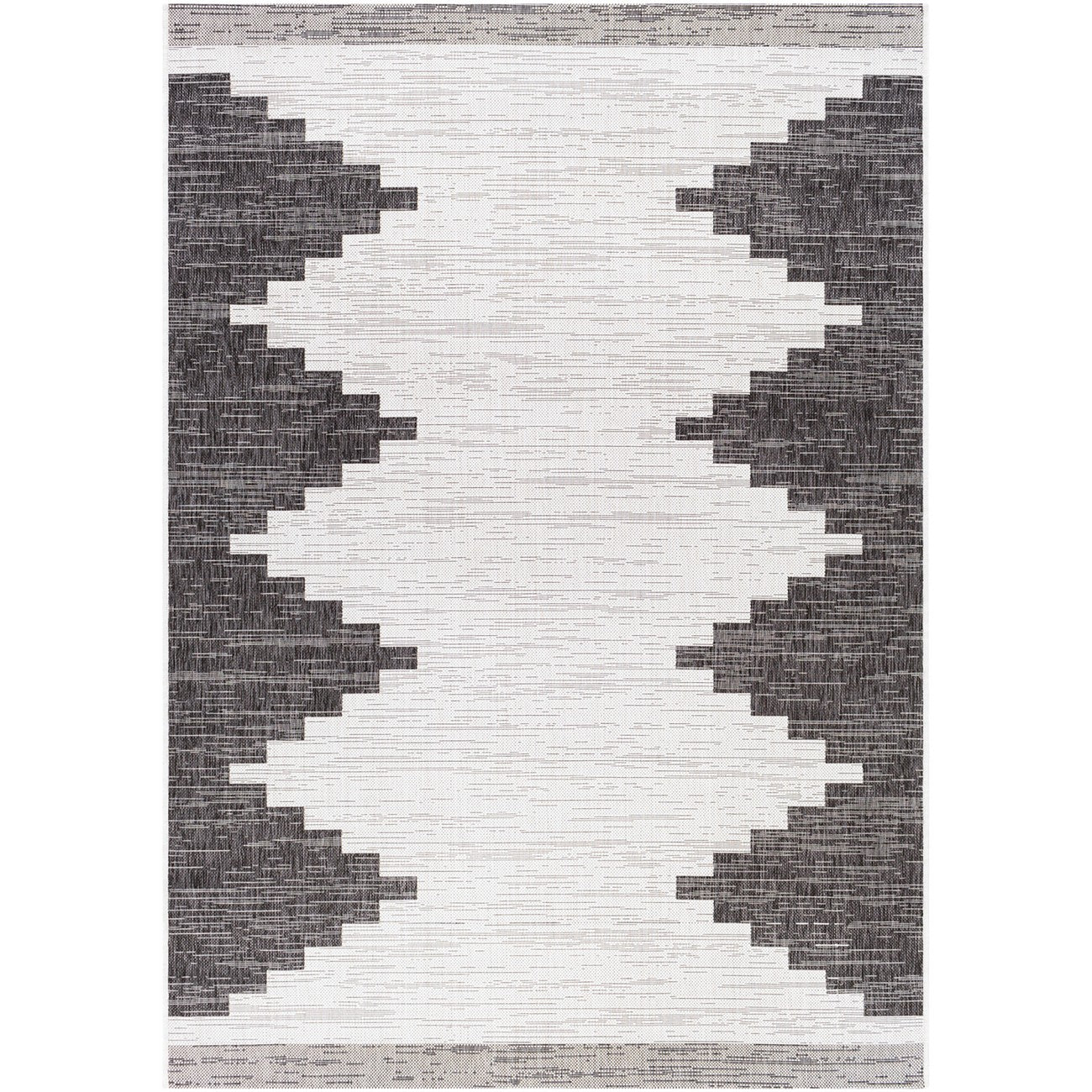 RUBAL Indoor & Outdoor Modern Black Area Rug Flat