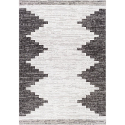 RUBAL Indoor & Outdoor Modern Black Area Rug Flat