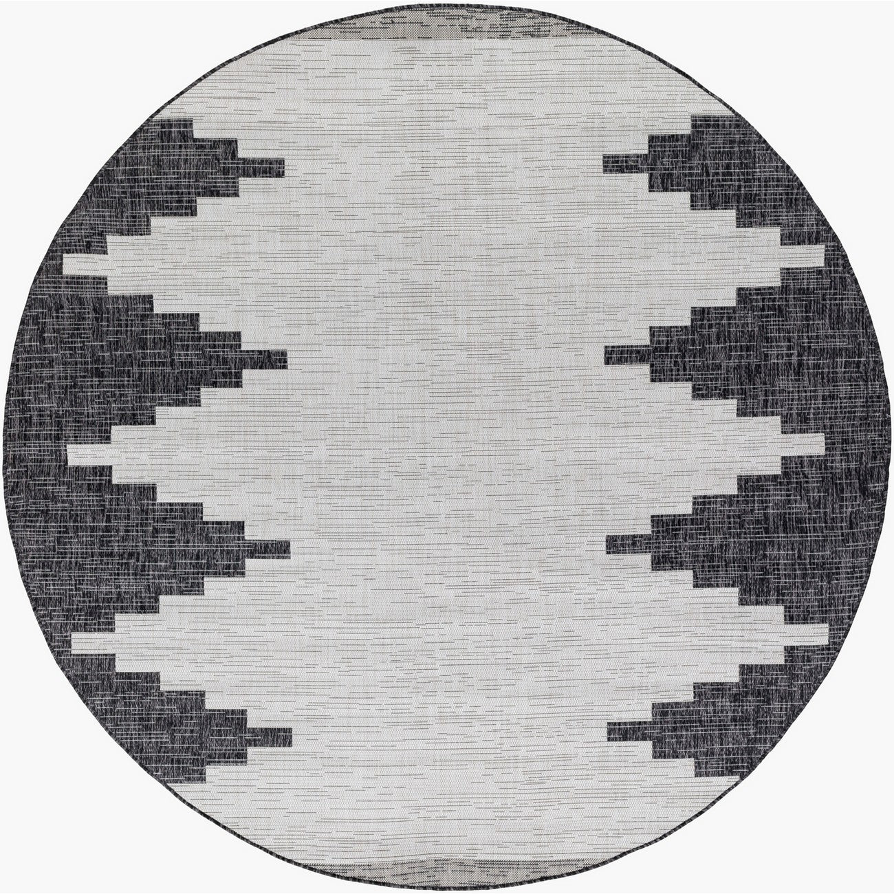 RUBAL Indoor & Outdoor Modern Black Area Rug Flat