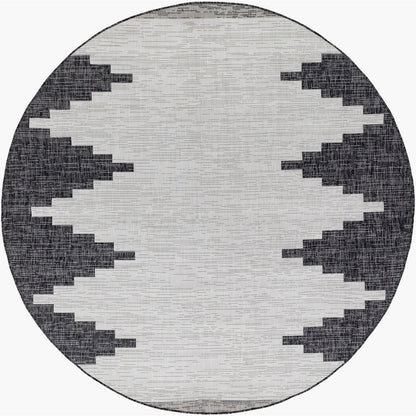 RUBAL Indoor & Outdoor Modern Black Area Rug Flat