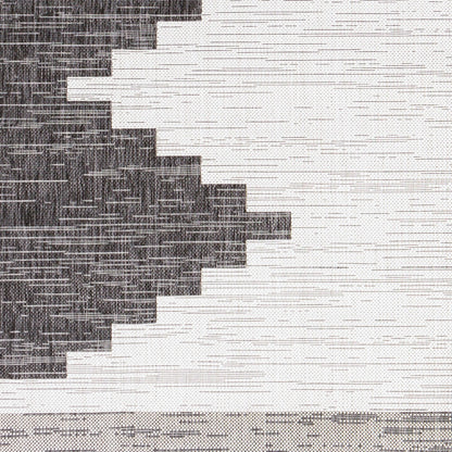 RUBAL Indoor & Outdoor Modern Black Area Rug Swatch