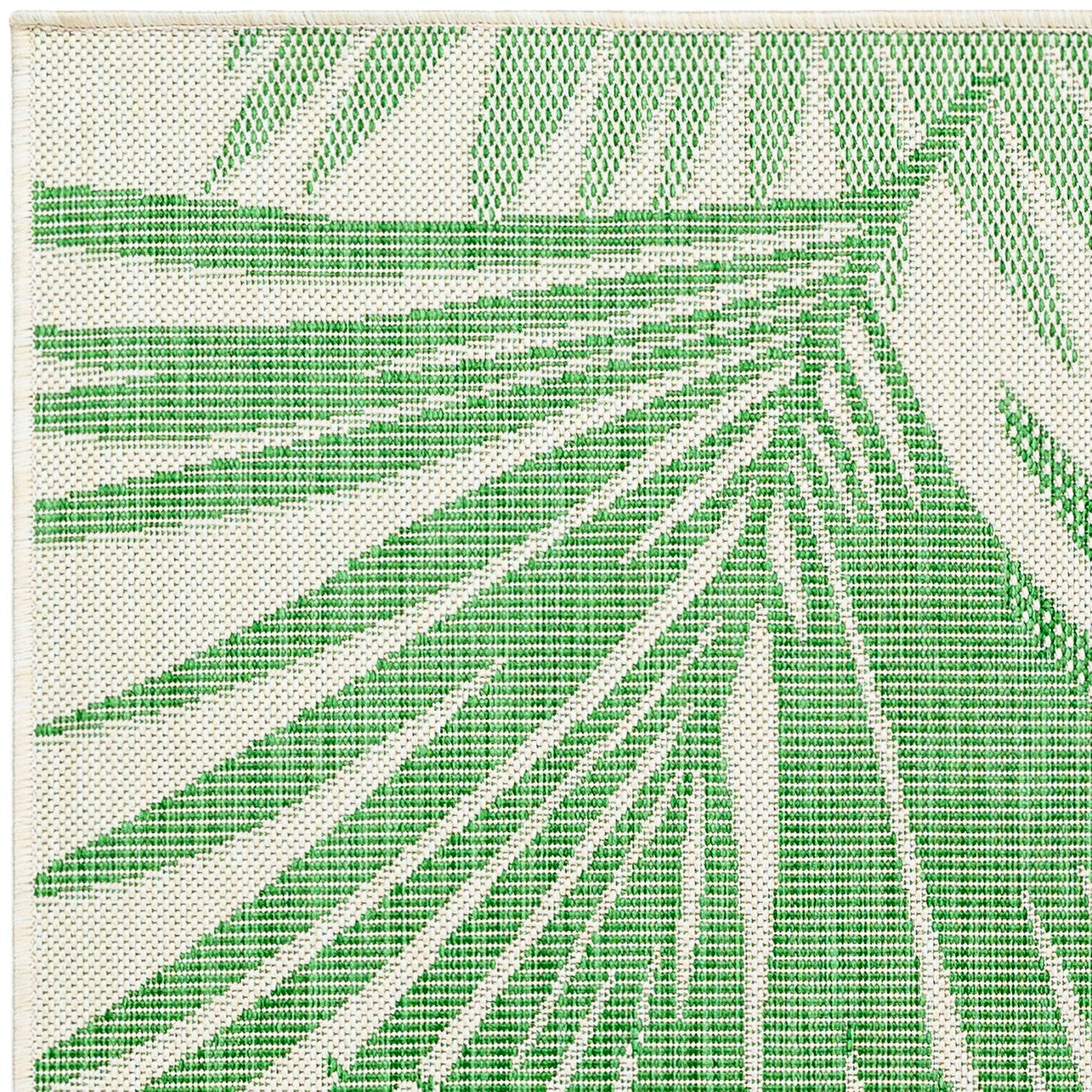 LENNIE Indoor & Outdoor Area Coastal Forest Green Area Rug Zoom