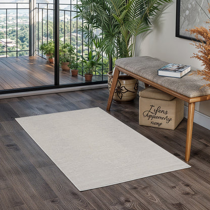 SHELBY Indoor & Outdoor Modern Light Grey/Beige Area Rug Roomscene