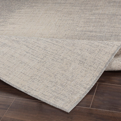 SHELBY Indoor & Outdoor Modern Light Grey/Beige Area Rug Fold