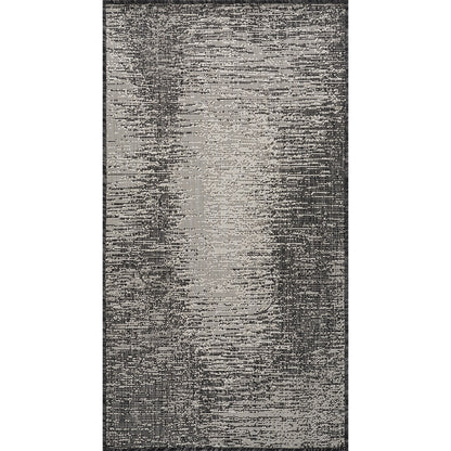 SHELBY Indoor & Outdoor Modern Black/Beige Area Rug Flat