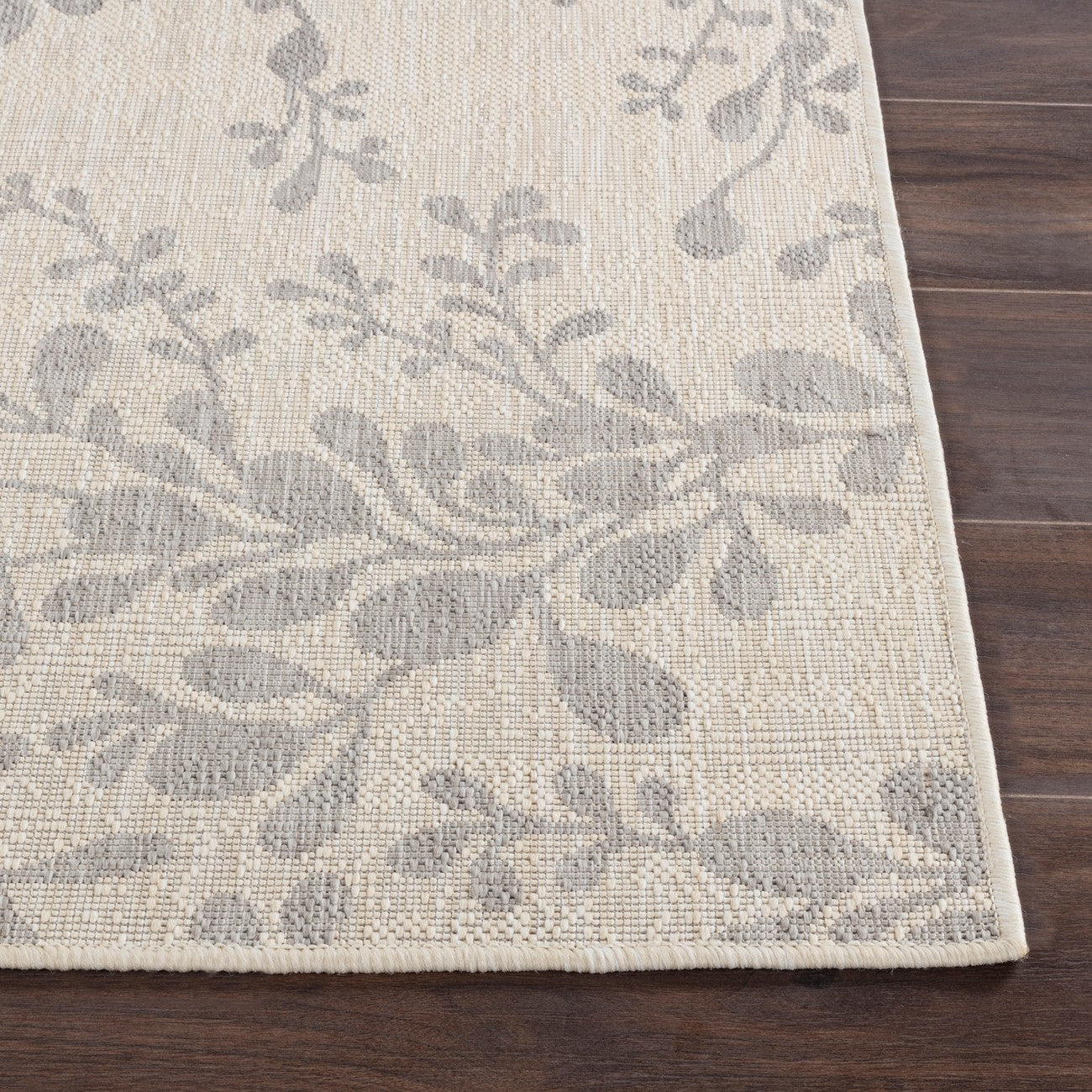 MOLLY Indoor & Outdoor Cottage Light Grey/Beige Area Rug Front