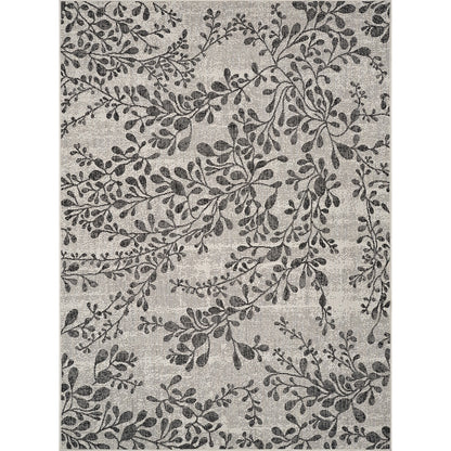 MOLLY Indoor & Outdoor Cottage Black/Beige Area Rug Flat