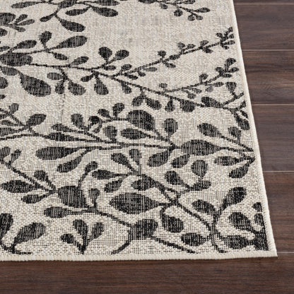 MOLLY Indoor & Outdoor Cottage Black/Beige Area Rug Front