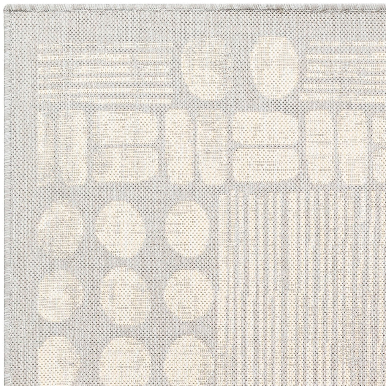 SALLY Indoor & Outdoor Modern Light Grey/Cream Area Rug Zoom