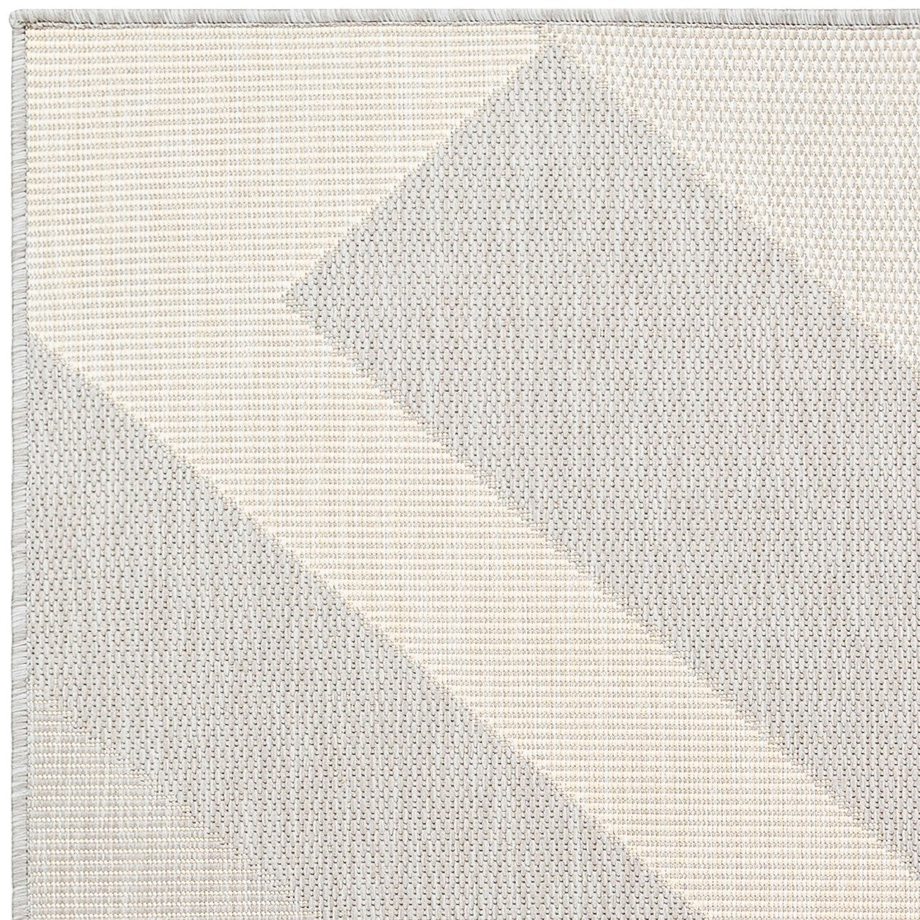 ABBY Indoor & Outdoor Modern Light Grey/Ivory Area Rug Zoom