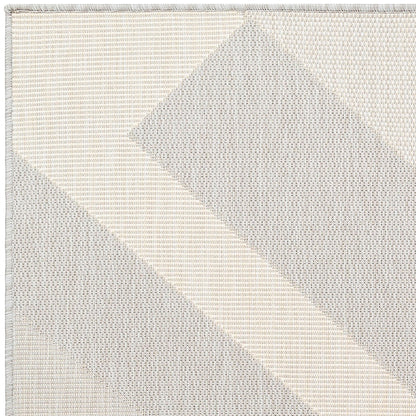 ABBY Indoor & Outdoor Modern Light Grey/Ivory Area Rug Zoom