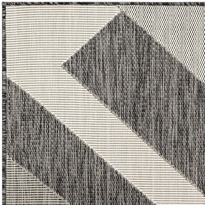 ABBY Indoor & Outdoor Modern Black/Ivory Area Rug Zoom