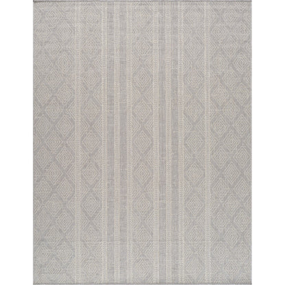MADIE Indoor & Outdoor Global Light Grey/Cream Area Rug Flat