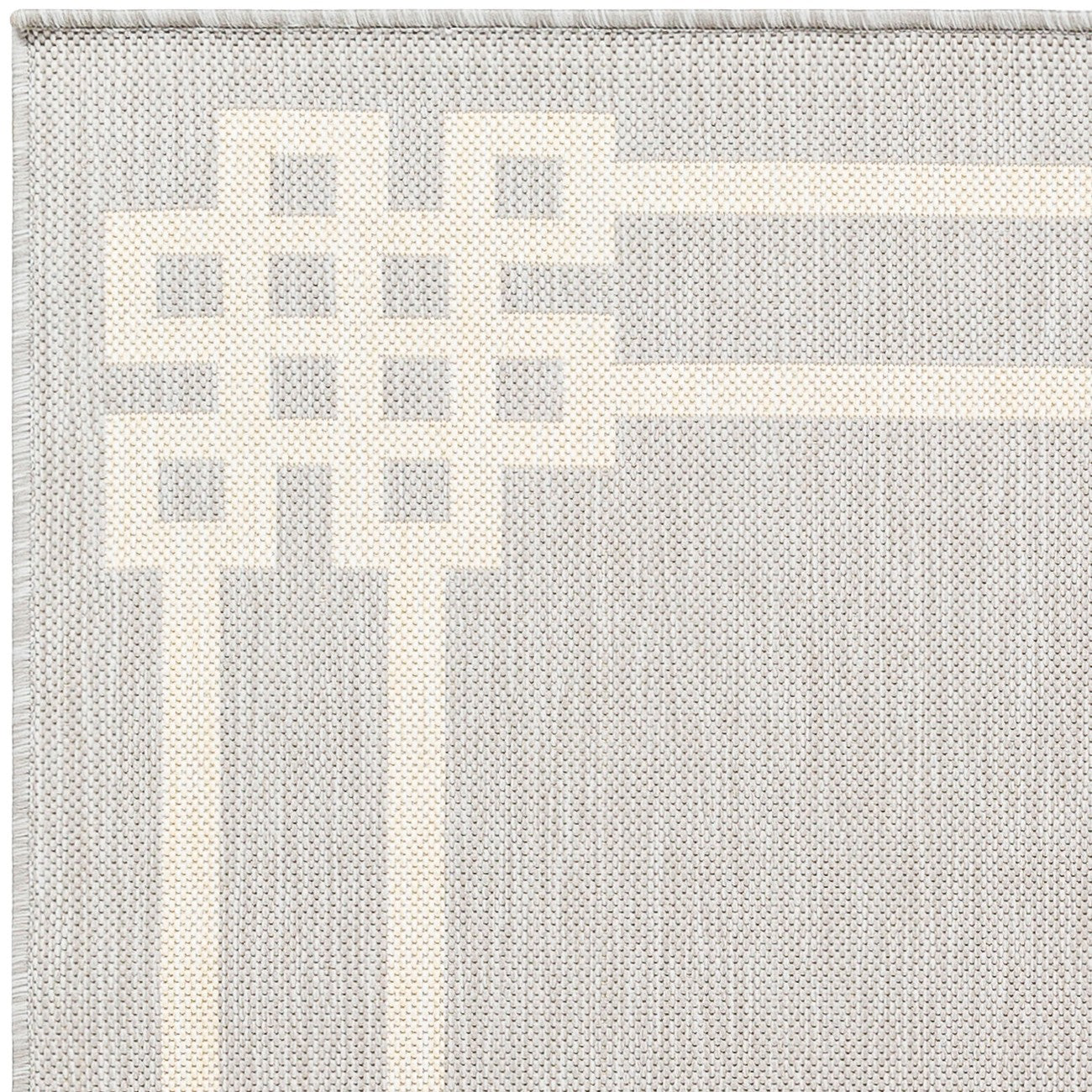 MARY Indoor & Outdoor Modern Light Grey/Ivory Area Rug Zoom
