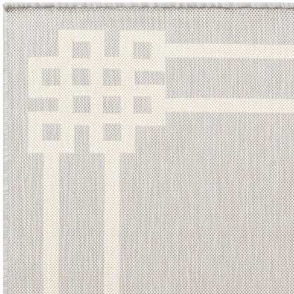 MARY Indoor & Outdoor Modern Light Grey/Ivory Area Rug Zoom