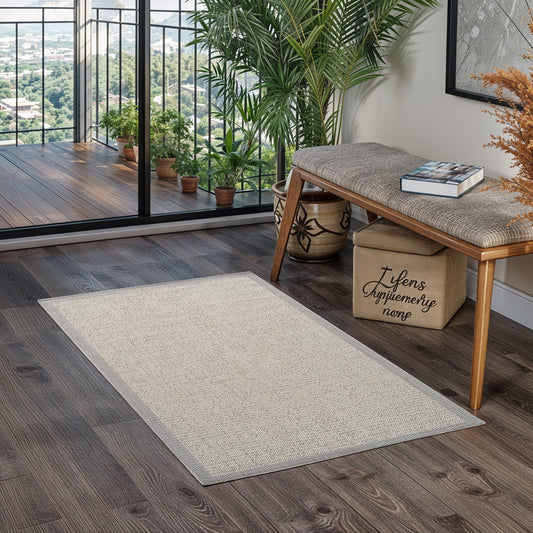 JODY Modern Light Grey/Ivory Area Rug Roomscene