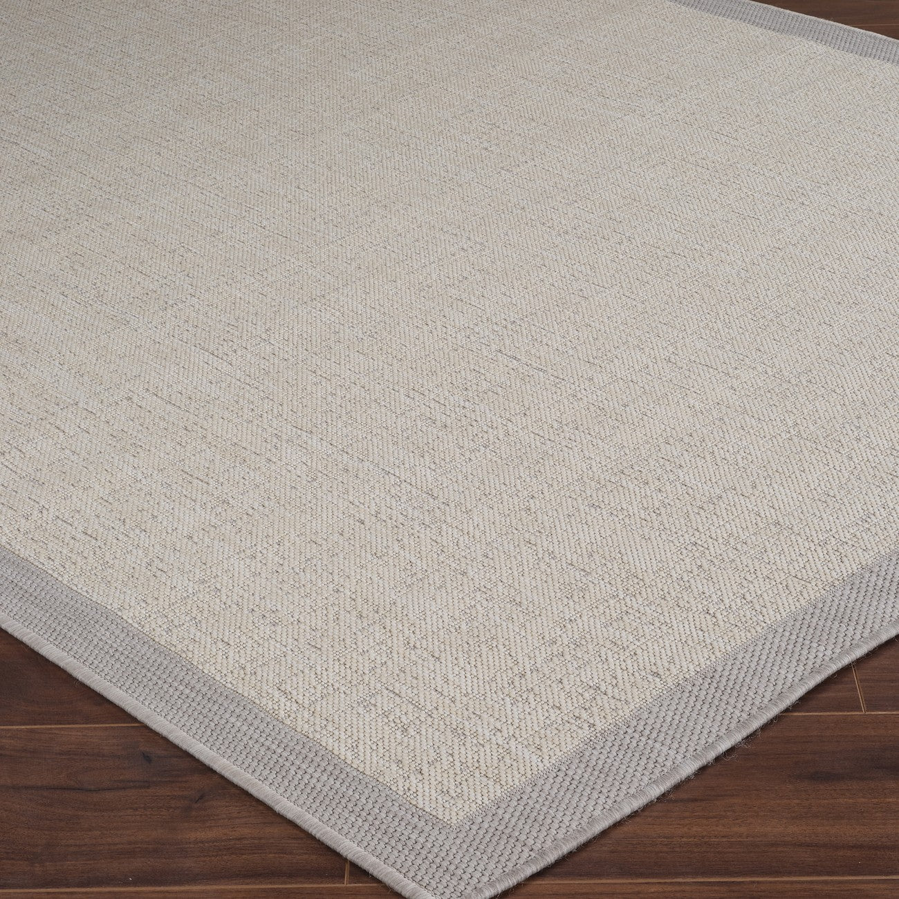 JODY Modern Light Grey/Ivory Area Rug Corner