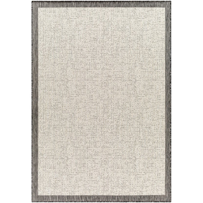 JODY Indoor & Outdoor Modern Black/Ivory Area Rug Flat