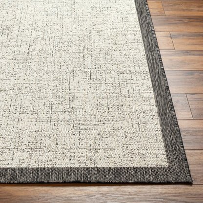 JODY Indoor & Outdoor Modern Black/Ivory Area Rug Front