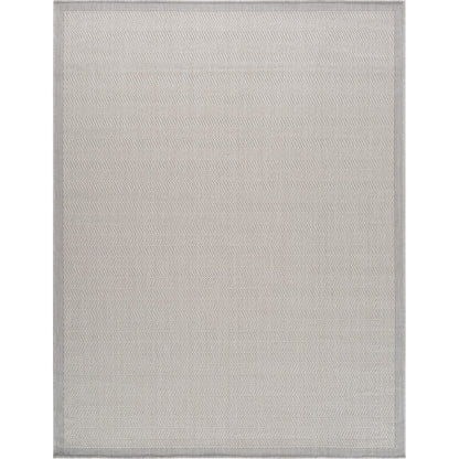 TONIE Indoor & Outdoor Modern Light Grey/Ivory Area Rug Flat