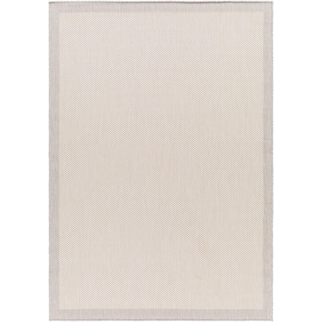 KACEY Indoor & Outdoor Modern Light Grey/Cream Area Rug Flat