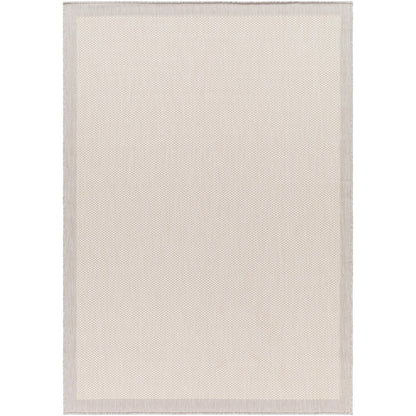 KACEY Indoor & Outdoor Modern Light Grey/Cream Area Rug Flat