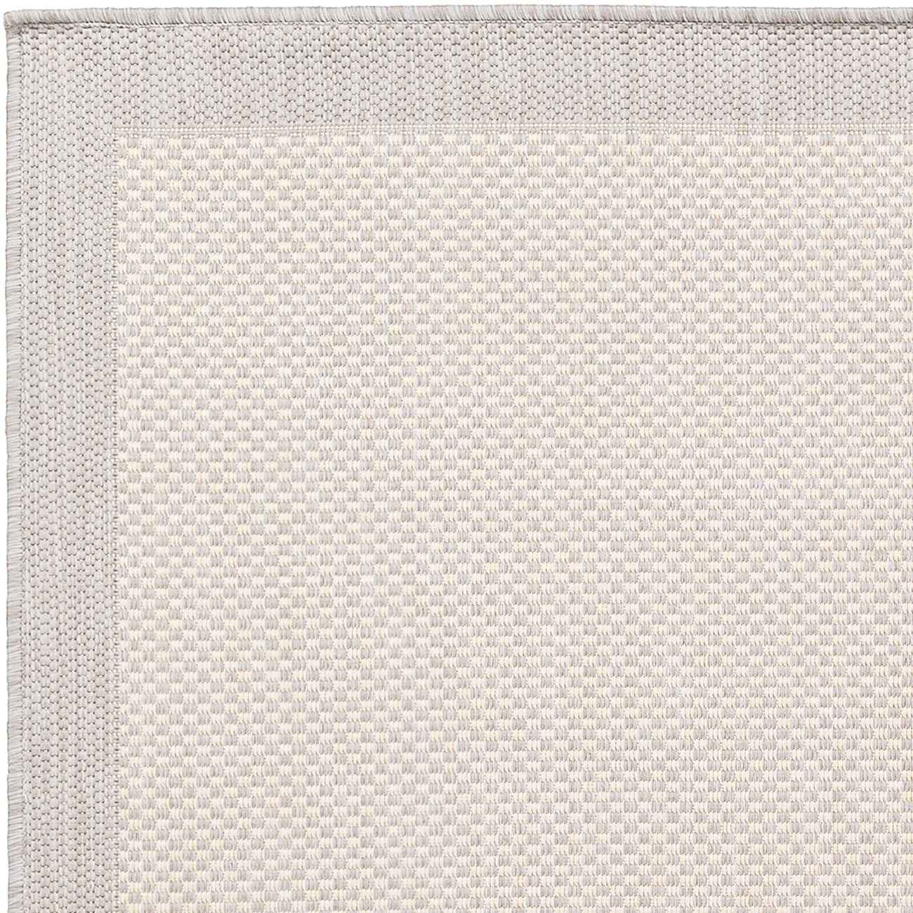 KACEY Indoor & Outdoor Modern Light Grey/Cream Area Rug Zoom