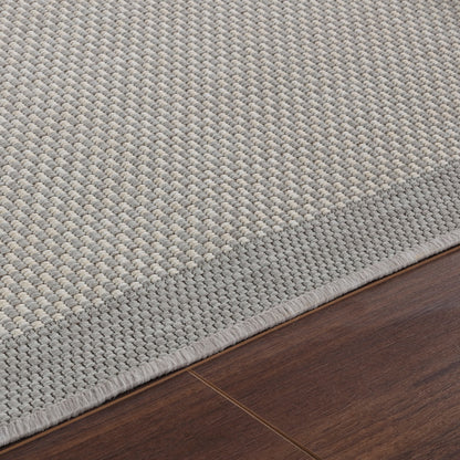 KACEY Indoor & Outdoor Modern Light Grey/Cream Area Rug Texture