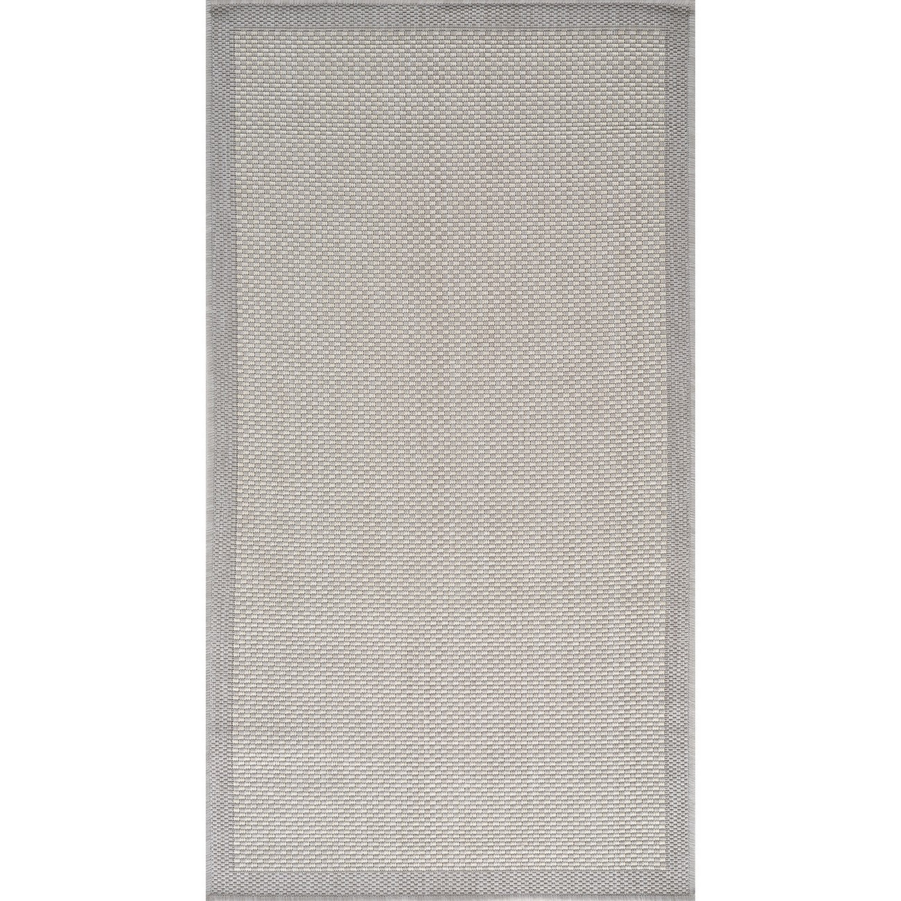 KACEY Indoor & Outdoor Modern Light Grey/Cream Area Rug 