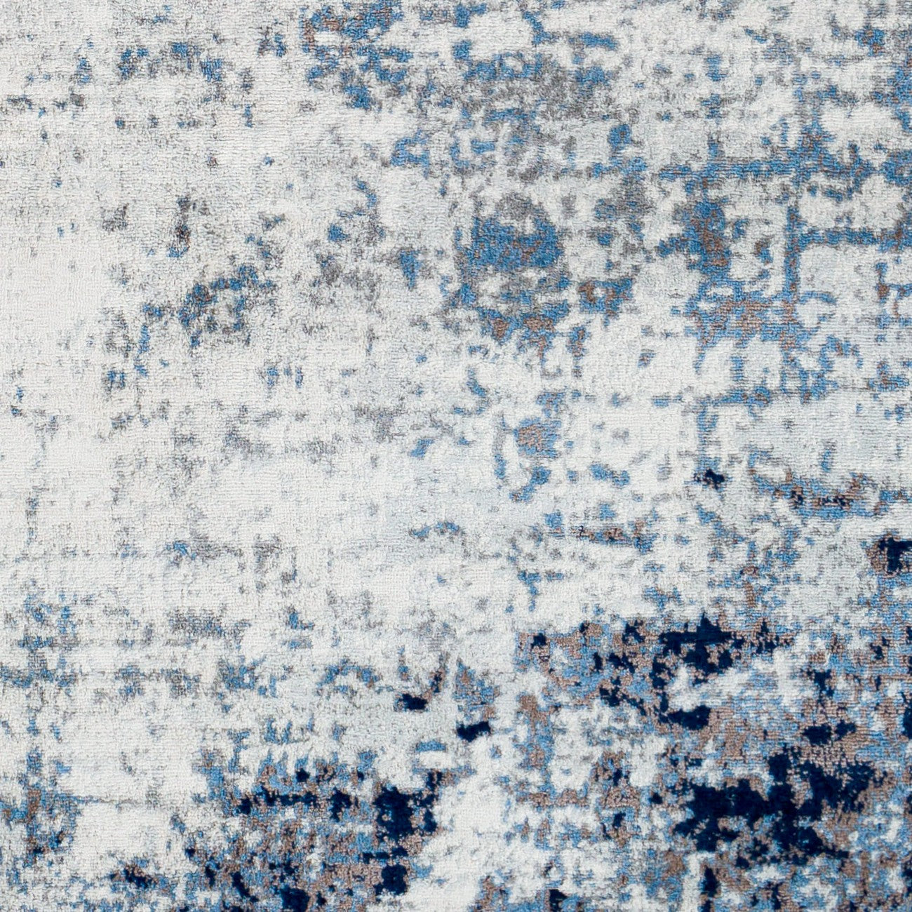 ALIX Abstract Modern Marble Dark Blue Area Rug Swatch