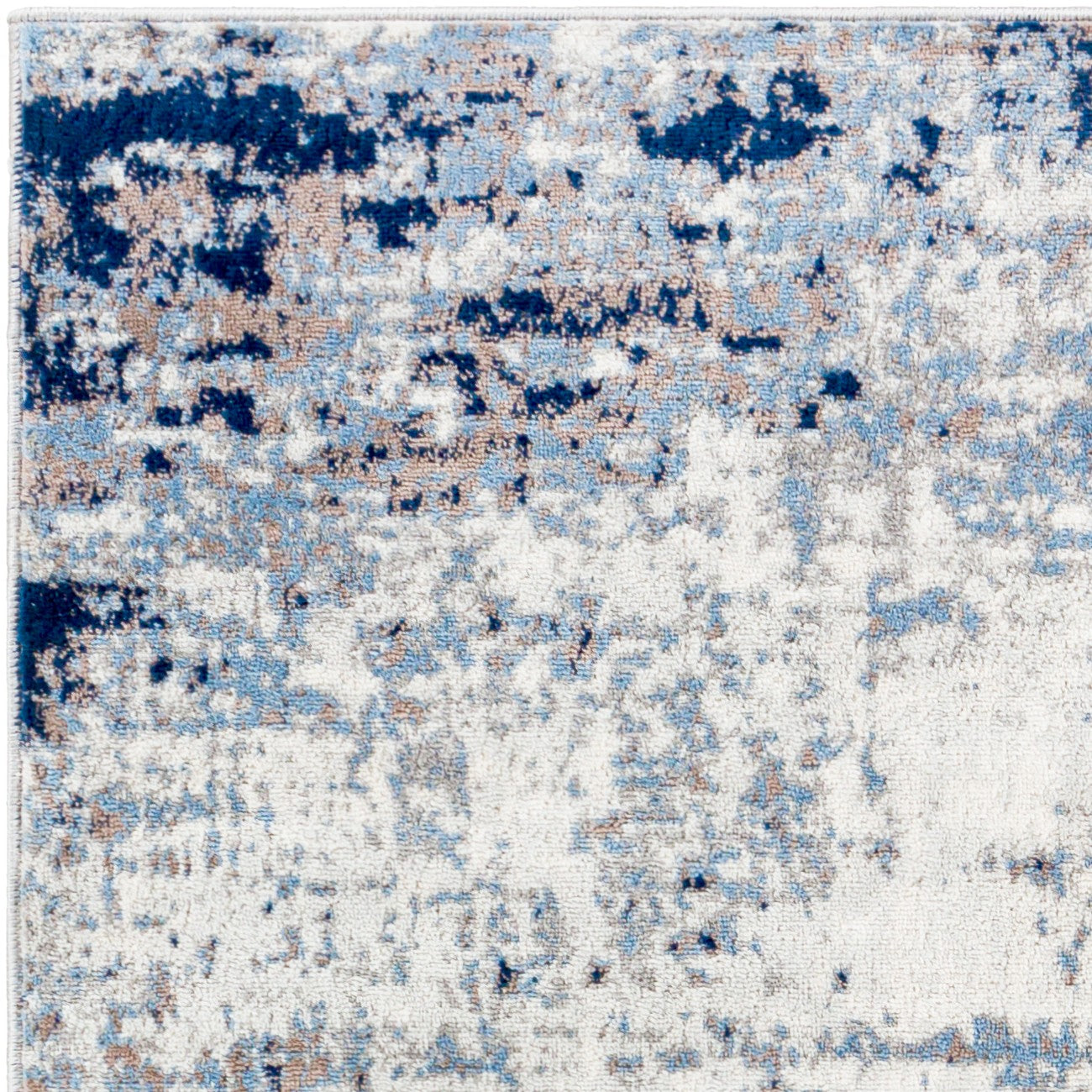 ALIX Abstract Modern Marble Dark Blue Area Rug Zoom