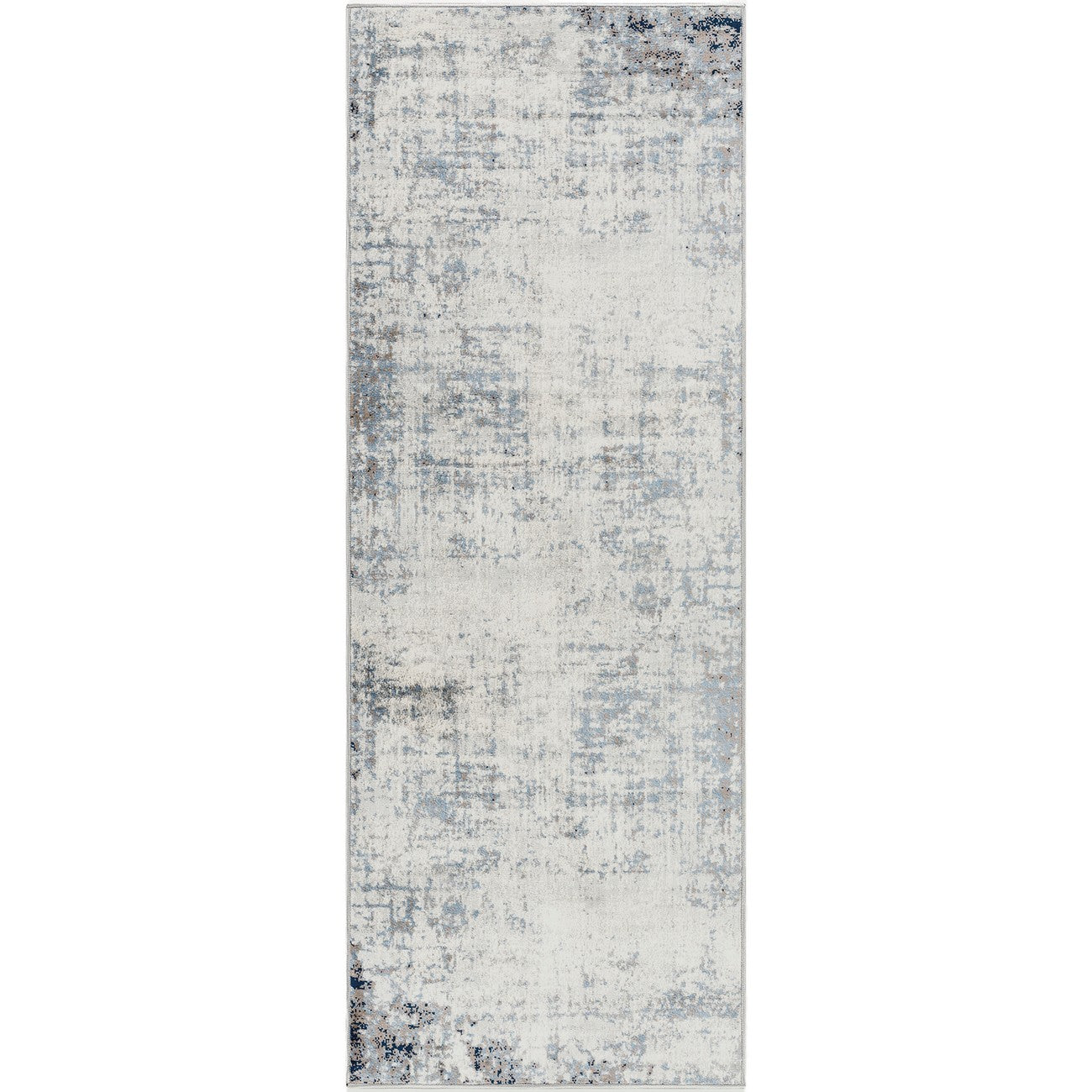 ALIX Abstract Modern Marble Dark Blue Area Rug Flat