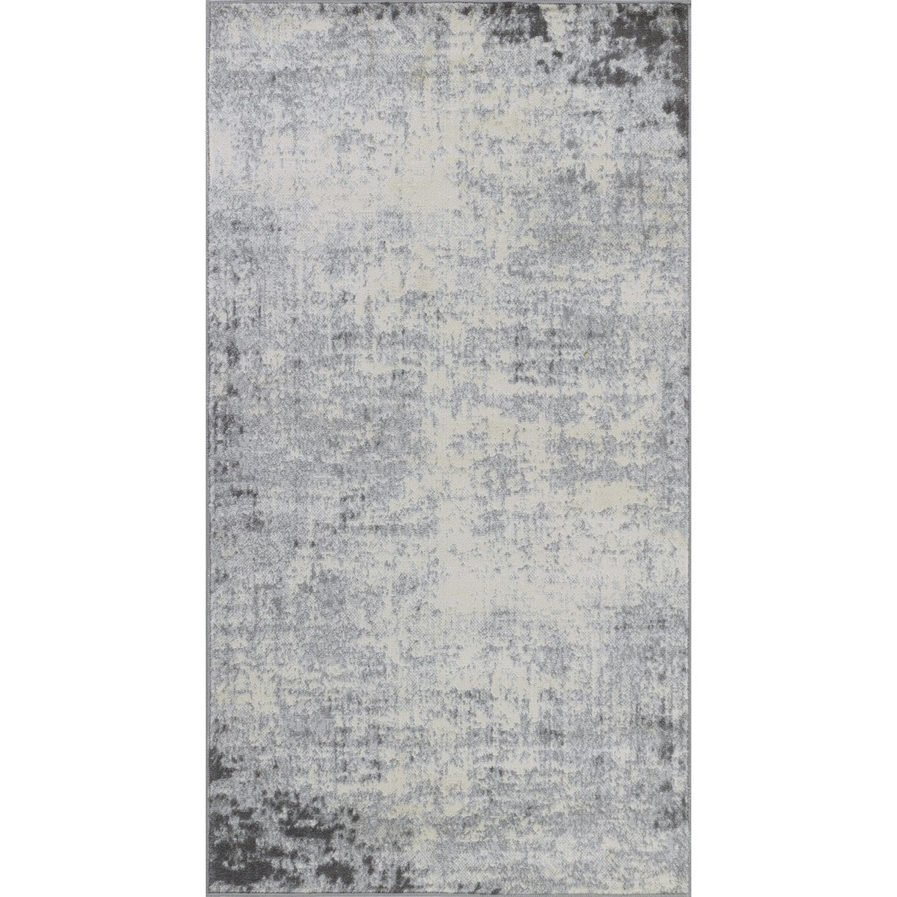 ALIX Abstract Modern Marble Charcoal Area Rug 