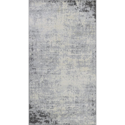 ALIX Abstract Modern Marble Charcoal Area Rug 