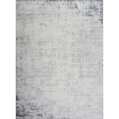 ALIX Abstract Modern Marble Charcoal Area Rug Flat